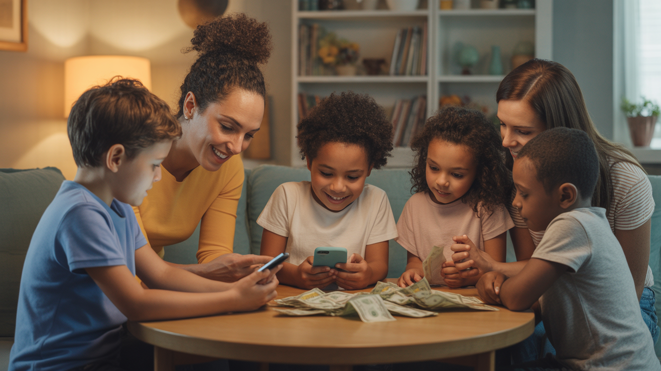 enfants argent poche famille