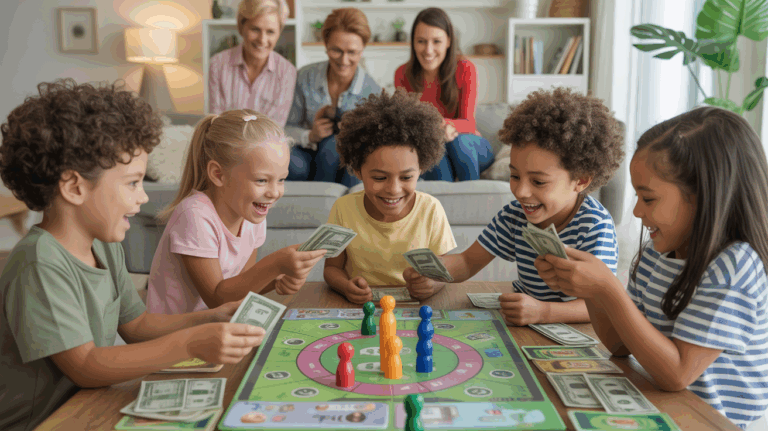enfants jeu financier